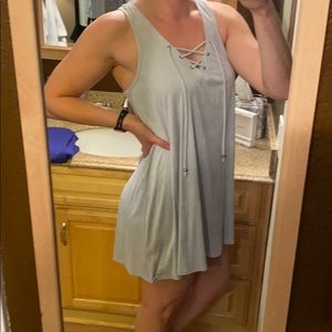 Nordstrom Faux Suede Grey Dress -Medium